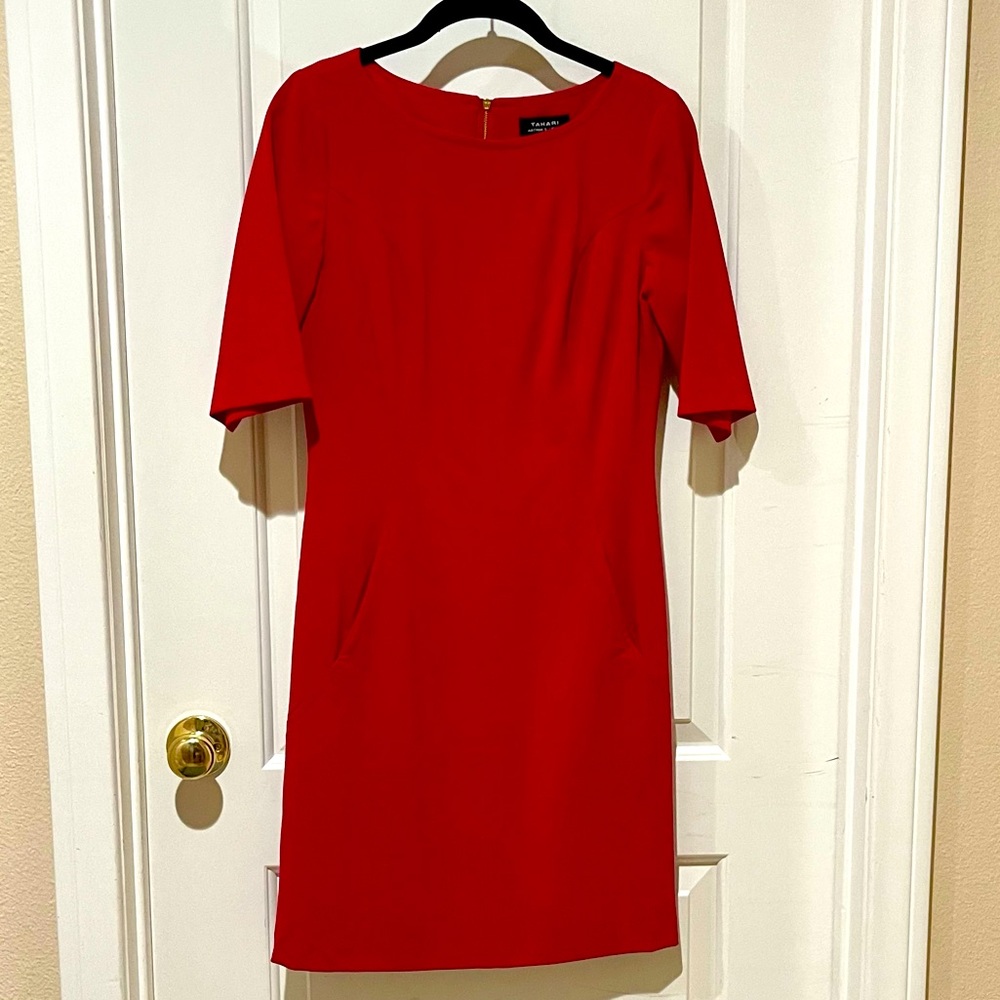 Tahari Dress, Red, US 2